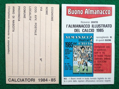 Calciatori 1984 buono - 1984-85,