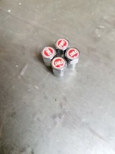 Set 4 Tappi Coprivalvole Logo FIAT(NON ORIGINALI) testa esagonale colore Argento