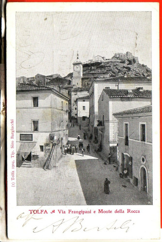 Cartolina tolfa viaggiata - fp,