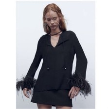 Blusa Zara nera chiffon semi