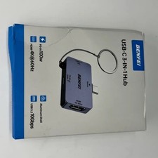 Benfei USB-C 3-in-1 Hub Adattatore – HDMI 4K 60Hz, USB 3.2 10Gbps