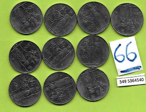 Lotto monete 100 - 10, lire