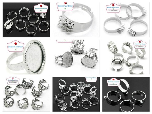 Basi anello argento argentati - argento,