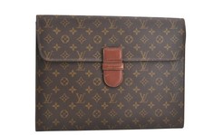 Autentico Louis Vuitton Monogram Poche Ministre porta documenti vecchio modello LV 3495N