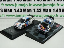 LOT 2X 1/43 IXO Rallye VOLKSWAGEN POLO R WRC OGIER M. Carlo 2016 / Finlande 2013