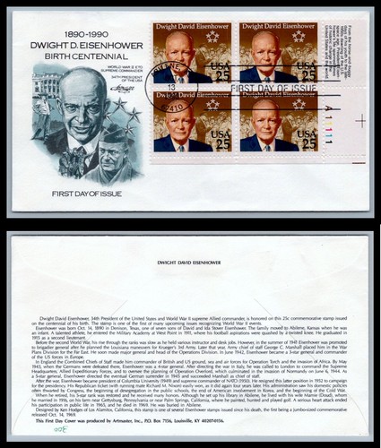 Fdc 2513 25c - fdc, dwight