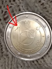 Moneta 2€ Italia 1923 - 2023 Aeronautica Militare con Eccesso di Conio sul 100