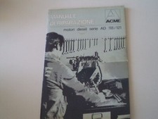MANUALE DI RIPARAZIONE ACME MOTORI DIESEL SERIE AD 118 - 121 - ORIGINALE