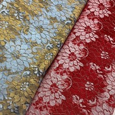 Tessuto Pizzo Margherita Lurex