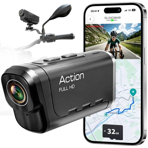 Dash cam moto 1080p - dash, doppia