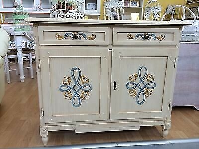 Credenza legno decorato mano - credenza,