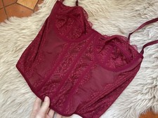 Corsetto bustier  In pizzo Bordeaux