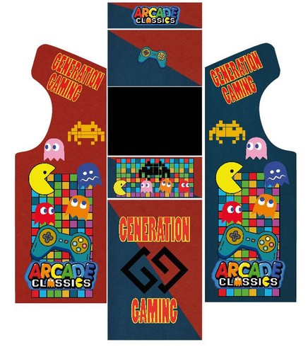 Stickers borne arcade mame ou - stickers,