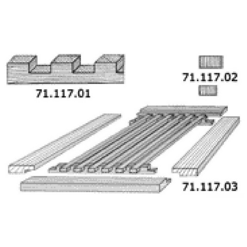 Listello rettangolare teak