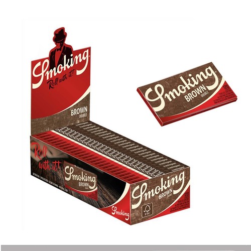 Cartine fumo marrone doppie - marrone,