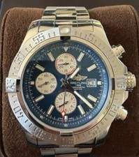 Breitling Super Avenger II A13371 raro modello viso blu