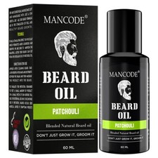 Olio Da Barba Mancode Patchouli Per Uomini, Barba Più Lunga E Più Spessa 60ml