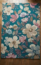 Tappeto floreale fatto a mano