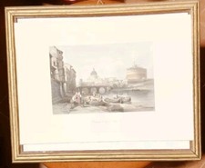 Incisione acquarellata Castel