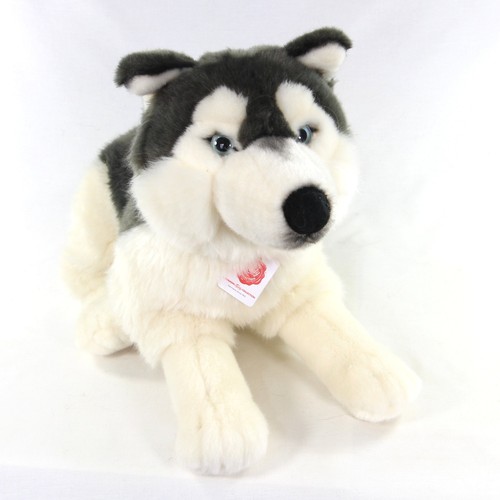 Peluche cane husky sdraiato - cane,