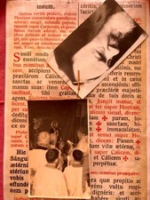 RARA RELIQUIA Padre Pio: Splendida foto reale della messa religiosa con croce - 1968!