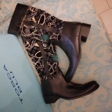 Stivali donna cavallerizza "Tosca Blu" numero 40,pelle /velluto 