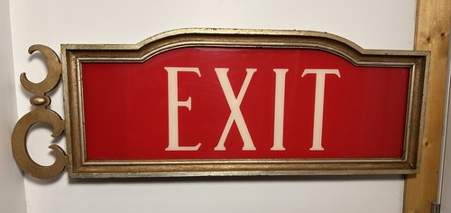 Insegna teatro vintage - teatro, "exit"