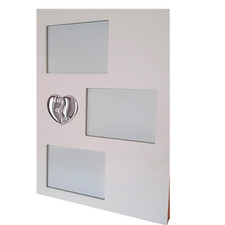 Portafoto bianco parete 3 - bianco,