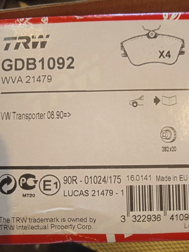 Kit pastiglie freno trw - pastiglie,