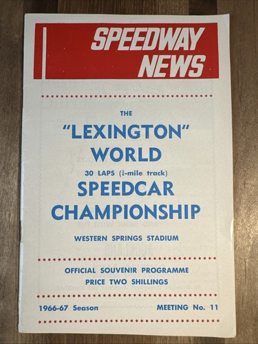 Programma speedcar race - programma, 1967