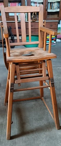 Seggiolone vintage legno - seggiolone, in