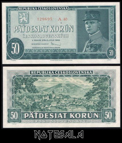 Cecoslovacchia korun 1948 - 50,