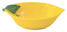 Ciotola da Portata Limone IN Zitronenform 30x22cm Giallo Verde Porcellana