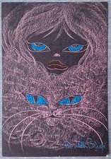 Novella Parigini Cartolina Donna e Gatto Vintage