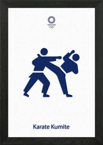 Karate kumite framed wall - kumite,
