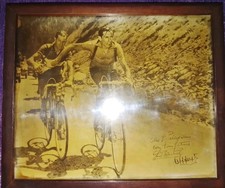 Autografo Fausto Coppi Gino  Bartali  Vintage Quadro Con Dedica S.Pellegrino 