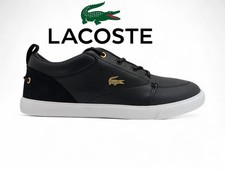 Scarpe da uomo in pelle Bayliss 125 1 nuove con scatola 100% originali marca Lacoste nere