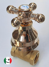 RUBINETTO ARRESTO AD INCASSO "OLD" DORATO - BAGNO ORO 24KT