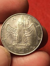 MONETA 1 LIRA 1941 REGNO D'ITALIA - AQUILA E FASCIO - V.E. III magnetica