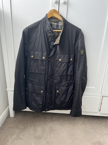 Giacca cerata nera belstaff - nera,