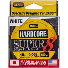 Yo Zuri Duel Hardcore Super 8 Micro Pitch White Braid Fishing Line 10 lb 150 yd