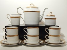 ANTICO SERVIZIO DA TE' PORCELLANA BIANCA E ORO WINTERLING BAVARIA STILE IMPERO