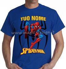 T SHIRT SPIDERMAN RAGNATELA BAMBINO uomo TSHIRT MAGLIA MAGLIETTA supereroe