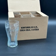 6 bicchieri Coca Cola - vetro contorno 0,2 l - nuovi e imballo originale