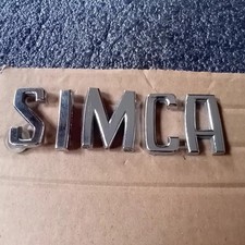 SIMCA CHRYSLER FRONT BADGE LETTERS FRANCE ORIGINAL PART SCRITTA