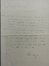 1890 SCRITTORE VITTORIO PICA POESIA AUTOGRAFA "L'USIGNOLO E IL MANDORLO"