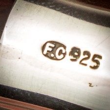 Timbro A3 Charatan's Make Belvedere 3102DC argento sterling F.C! Pipa pipe pipa