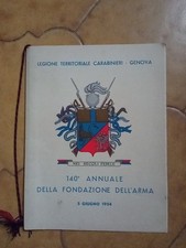 LEGIONE CARABINIERI GENOVA, GAGLIARDETTO 140* ANNUALE FONDAZIONE 1954