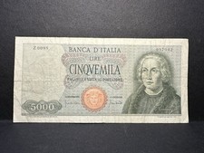 Banconota 5000 Lire Colombo