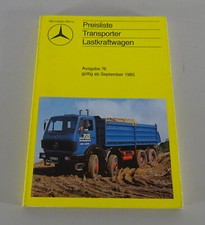 Listino prezzi n.76 Mercedes